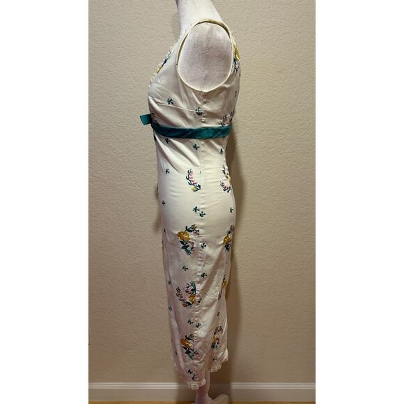 Vintage Y2K Betsey Johnson Babydoll Dress Sz 4 Floral Embroidered Pin Up Lace - Picture 7 of 13